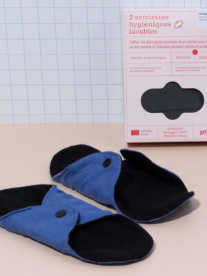 Lot 2 serviettes hygiéniques lavables